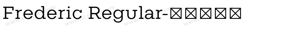 Frederic Regular字体转换